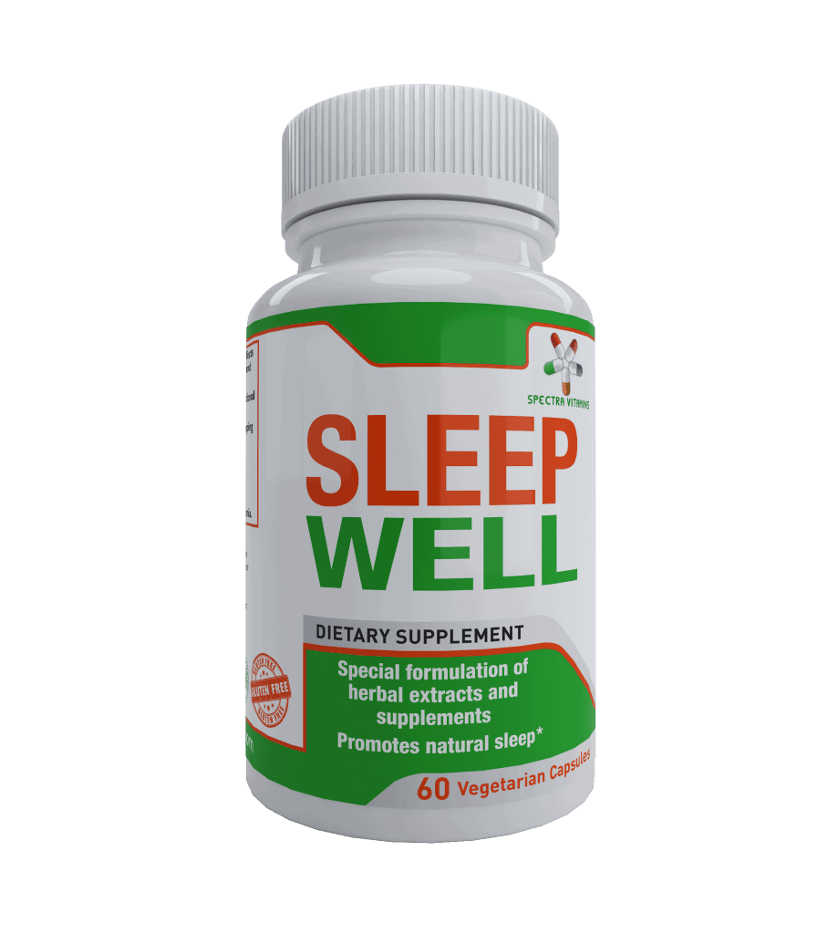 SV SLEEP WELL 60 caps GS1 FRONT TRANS Satish June 2020 919x1024 1 | Spectra Vitamins March 26, 2026