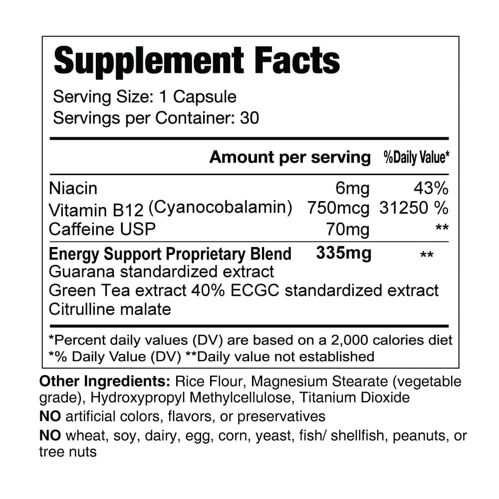 energy support label | Spectra Vitamins March 26, 2026